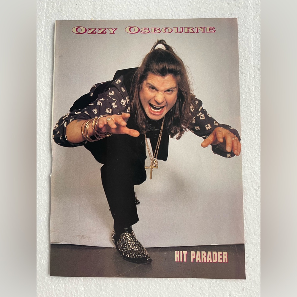 Ozzy Osbourne Hit Parader pinup